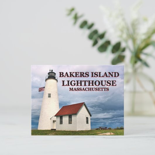 Bakkereilanden vuurtoren, Massachusetts Briefkaart (Staand voorkant)