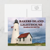 Bakkereilanden vuurtoren, Massachusetts Briefkaart (Voorkant / Achterkant)