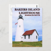 Bakkereilanden vuurtoren, Massachusetts Briefkaart (Voorkant / Achterkant)