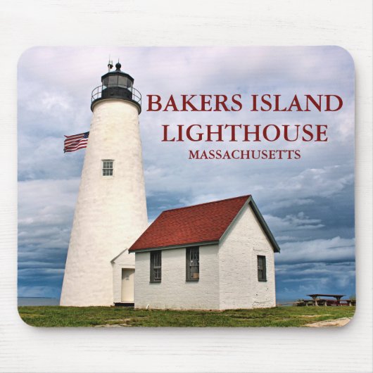 Bakkereilanden vuurtoren, Massachusetts Mousepad Muismat (Voorkant)