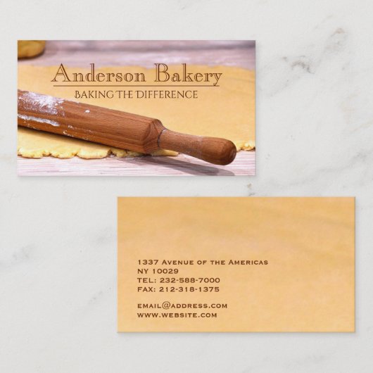 Bakkerfoto Visitekaartje (Voorkant / Achterkant)