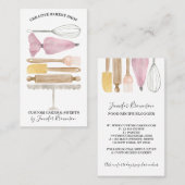 Bakkergebak Chef Creative Waterverf Cake Decor Visitekaartje (Voorkant / Achterkant)