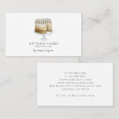 Bakkergebak Chef Waterverf Bakkersroze Cake Visitekaartje (Voorkant / Achterkant)