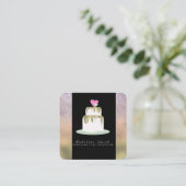 Bakkerij - 2 - lucifers goudpels vierkante visitekaartje (Staand voorkant)