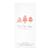 Bakkerij 3 Blush Roze Aquarel Cake Desserts Menu (Achterkant)