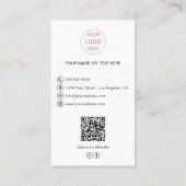 Bakkerij Aangepast Foto Logo QR Witte Zakelijke Ka Visitekaartje (Achterkant)