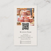 Bakkerij aangepast logo foto QR-code Visitekaartje (Achterkant)