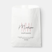 Bakkerij Aangepast Monogram Logo Papieren Zak Bedankzakje (Voorkant)