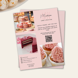 Bakkerij Aangepast Monogram Logo Roze Flyer