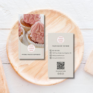Bakkerij Aangepaste Foto Logo QR Zakelijke Kaart Visitekaartje
