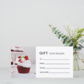 Bakkerij Aangepaste Foto QR Wit Cadeaubon (Staand voorkant)