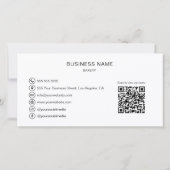 Bakkerij Aangepaste Foto QR Witte Cadeaubon (Achterkant)