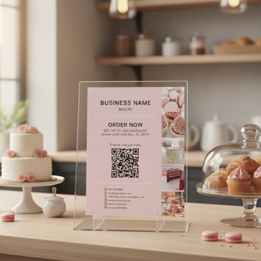 Bakkerij Aangepaste Foto Social Media QR Flyer