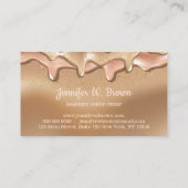 Bakkerij Abstract Roos Druppelende Crème Glaze Visitekaartje (Achterkant)