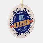 Bakkerij als rolpin snoepgoed, kerstmis keramisch ornament (Rechts)