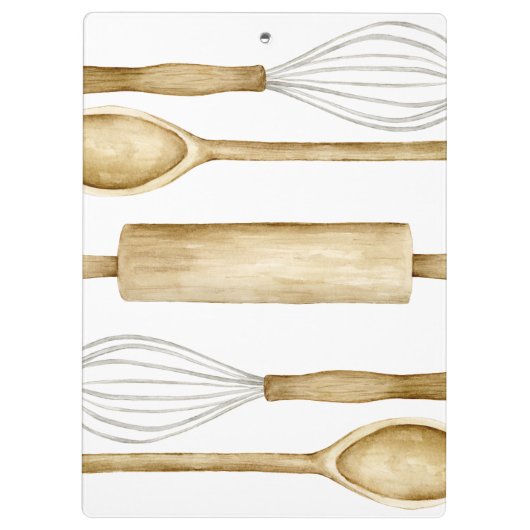 Bakkerij Aquarel Keukengerei Klembord (Achterkant)