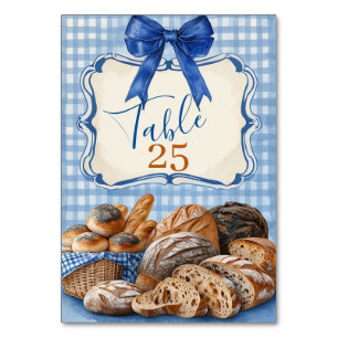 Bakkerij Baby Shower Tafel Nummerkaart Blauwe Gi Kaart