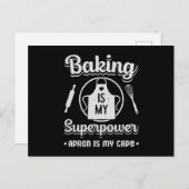 Bakkerij Bake Baking Baker Superpower Cake Gift Id Briefkaart (Voorkant / Achterkant)