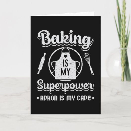 Bakkerij Bake Baking Baker Superpower Cake Gift Id Kaart (Voorkant)