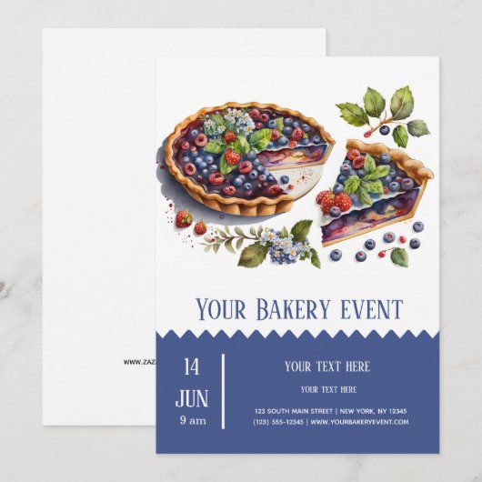 Bakkerij Bake evenement Kaart (Voorkant / Achterkant)