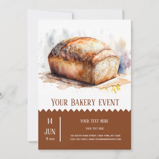Bakkerij Bake evenement Kaart (Voorkant)