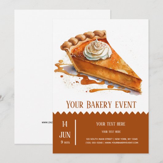 Bakkerij Bake evenement Kaart (Voorkant / Achterkant)