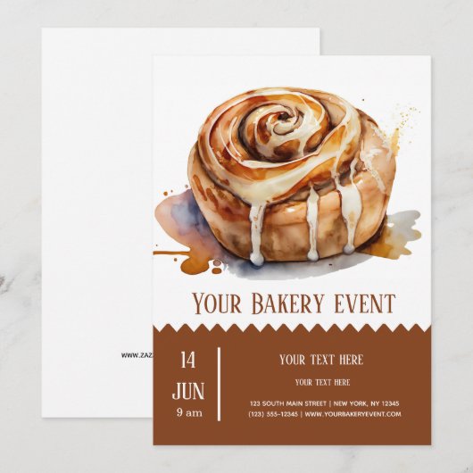 Bakkerij Bake evenement Kaart (Voorkant / Achterkant)