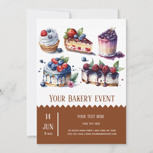 Bakkerij Bake evenement Kaart (Voorkant)