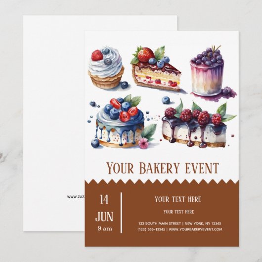 Bakkerij Bake evenement Kaart (Voorkant / Achterkant)