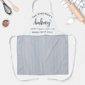 Bakkerij, Bake Fresh Daily White en Blue Stripes Schort