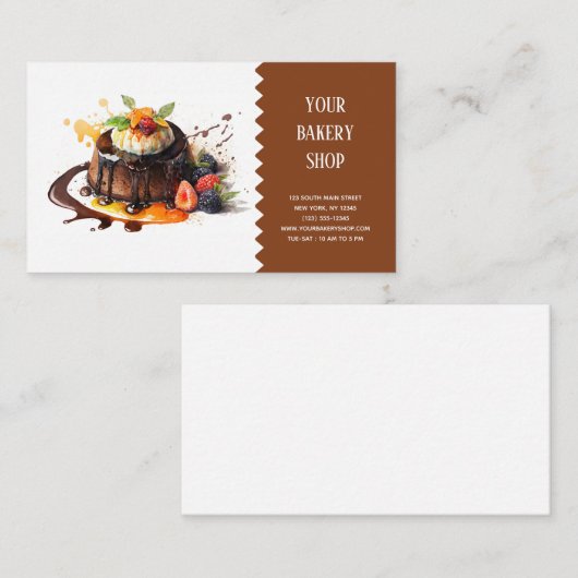 Bakkerij Bake visitekaartje (Voorkant / Achterkant)