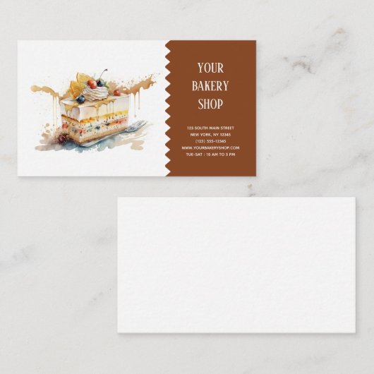 Bakkerij Bake visitekaartje (Voorkant / Achterkant)