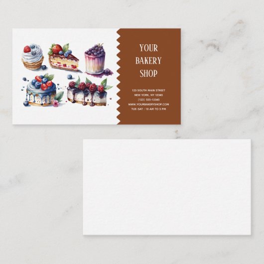 Bakkerij Bake visitekaartje (Voorkant / Achterkant)