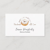 Bakkerij Baker Beer Brood Waterverf Schattige Rust Visitekaartje (Voorkant)