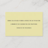 Bakkerij Baker Pastry Chef Groene Macarons Visitekaartje (Achterkant)