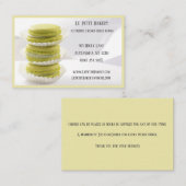 Bakkerij Baker Pastry Chef Groene Macarons Visitekaartje (Voorkant / Achterkant)