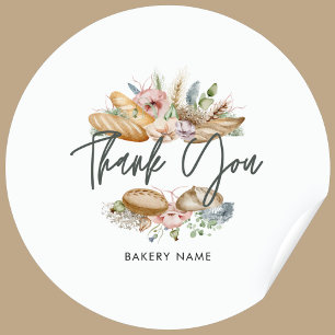 Bakkerij Baking Pastry Zelfgemaakt Dank u Ronde Sticker