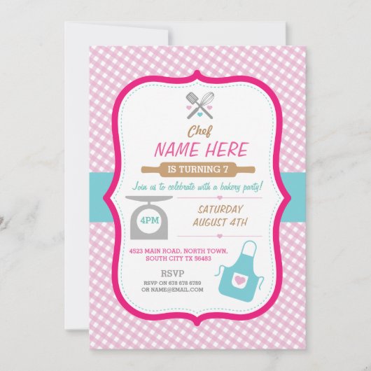 Bakkerij bakken Alle leeftijden van de dag meisjes Kaart (Voorkant)