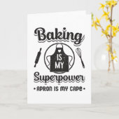 Bakkerij Bakken Bakker Superpower Cake Grappig cad Kaart (Gele Bloem)