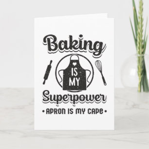 Bakkerij Bakken Bakker Superpower Cake Grappig cad Kaart