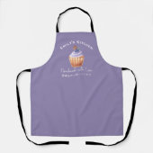 Bakkerij Bakken Cupcake Blueberry Paarse Schattige Schort (Voorkant)