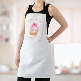 Bakkerij Bakken Cupcake Coquette Cherry Pink Bow Schort