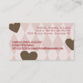 Bakkerij bakken cupcake koekjes cake gebakken goed visitekaartje (Achterkant)