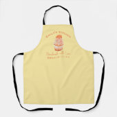 Bakkerij Bakken Cupcake Sinaasappel Gele Waterverf Schort (Voorkant)