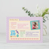 Bakkerij Bakken Foto Recept Kaart Verjaardagsfeest (Staand voorkant)