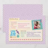 Bakkerij Bakken Foto Recept Kaart Verjaardagsfeest (Voorkant / Achterkant)