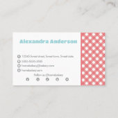 Bakkerij bakken gebruiksvoorwerpen patroon sociale visitekaartje (Achterkant)