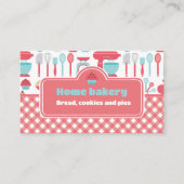 Bakkerij bakken gebruiksvoorwerpen patroon sociale visitekaartje (Voorkant)
