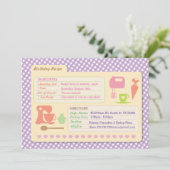 Bakkerij Bakken Recept Kaart Verjaardagsfeest Uitn (Staand voorkant)