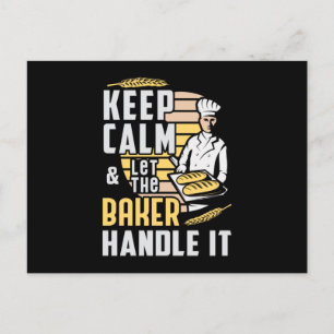 Bakkerij Bakker Bak Houd Kalm Bakken Gift Idee Briefkaart